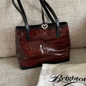 Brighton Crocodile Leather Tote — Like New